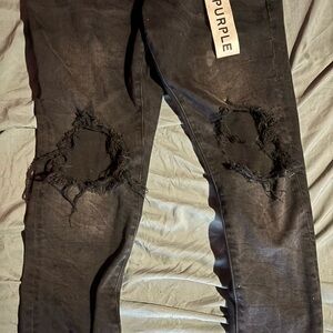Purple Men's Skinny Jeans - Black